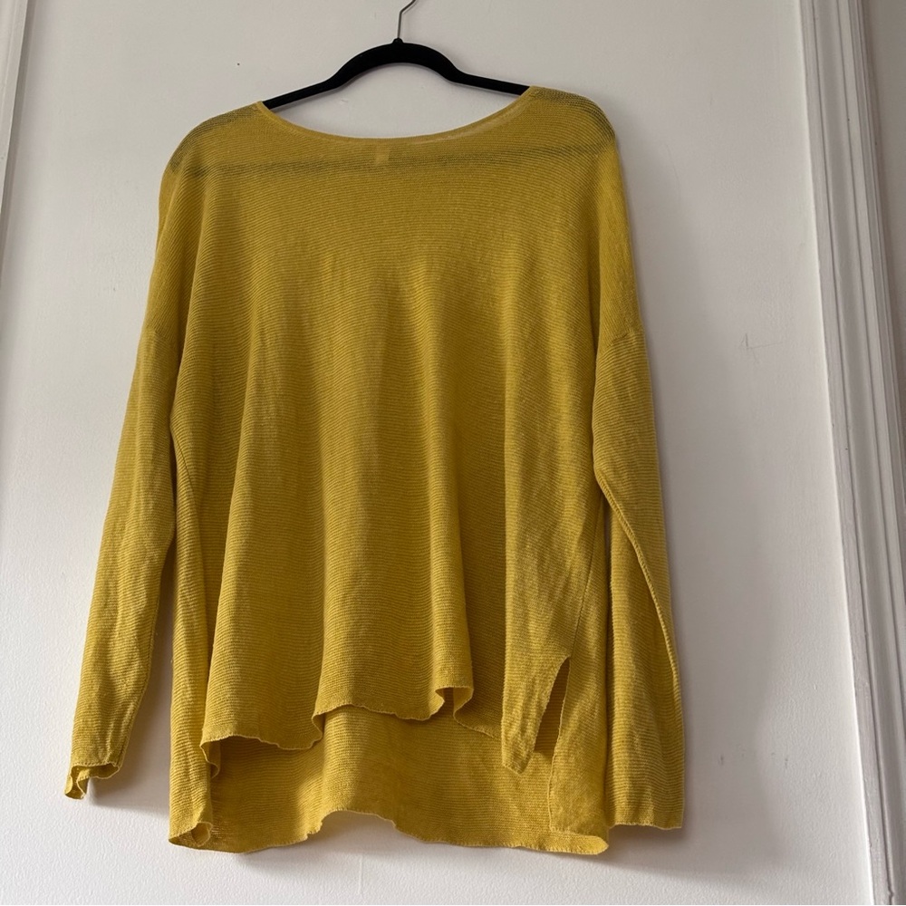 Eileen Fisher Yellow Long Sleeve Sweater